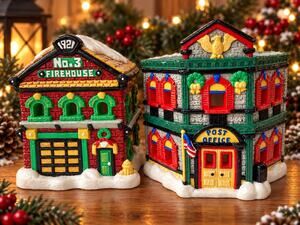 Wee Crafts Scotland Accents Unlimited Christmas Village 19882 houses handpeinted